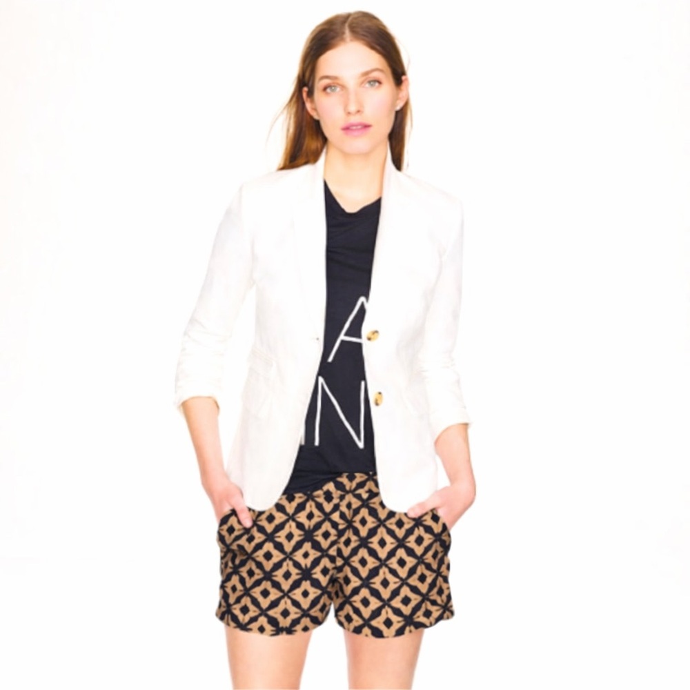 J. Crew Silk Linen Shorts 0
